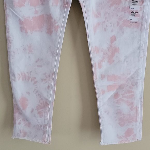 💙HP💙 Levi's High-Rise Rose Overdye Raw Hem Skinny Jeans 16W - Picture 9 of 15
